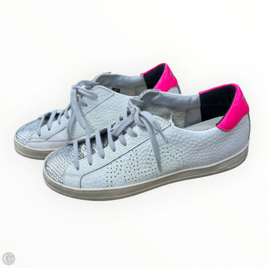 Shoes Sneakers By P448 In Silver & White, Size: 9.5