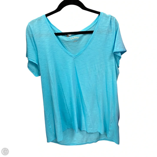 Top Short Sleeve Designer By Lilly Pulitzer In Blue, Size: L