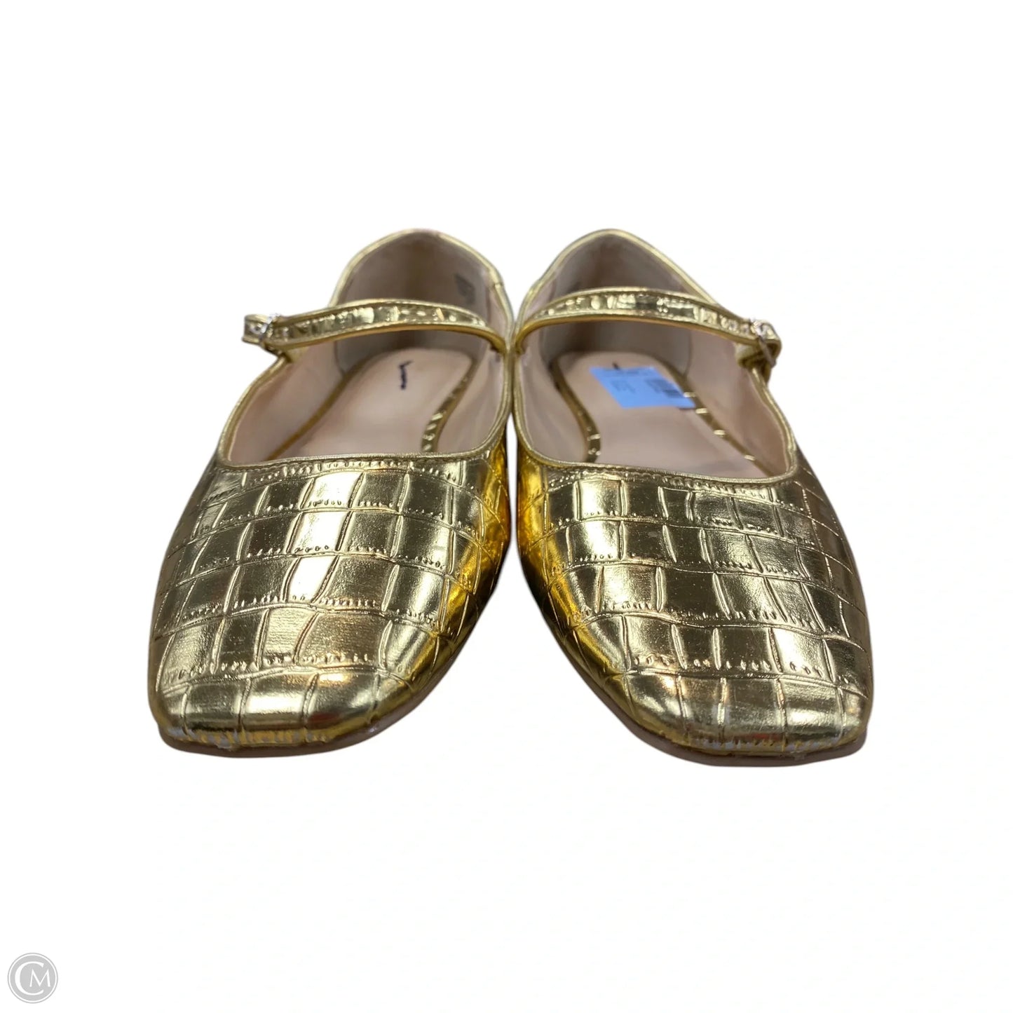 Shoes Flats By Loft In Gold, Size: 9.5