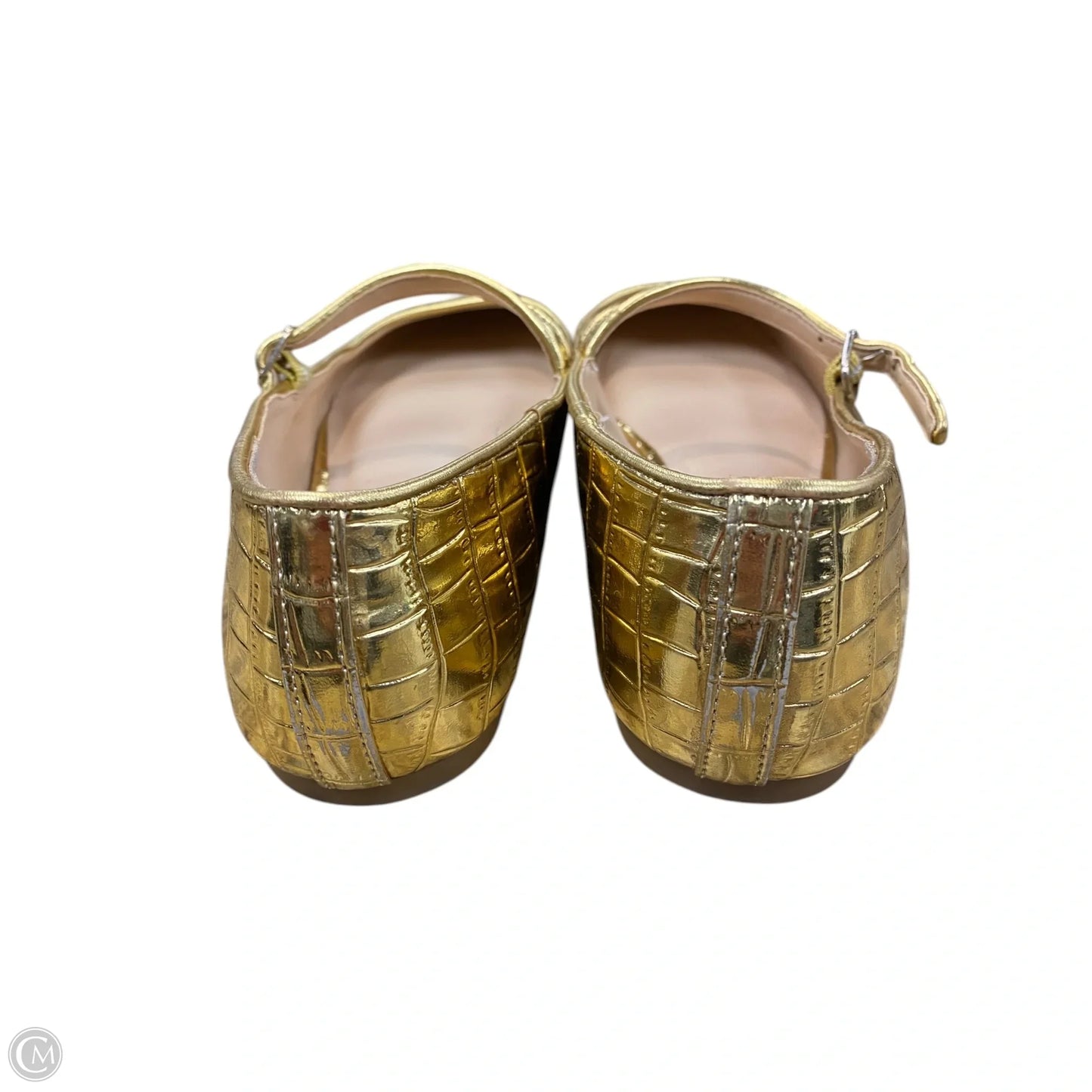 Shoes Flats By Loft In Gold, Size: 9.5