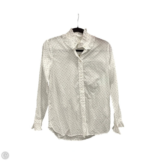 Top Long Sleeve By J. Crew In Polkadot Pattern, Size: 0