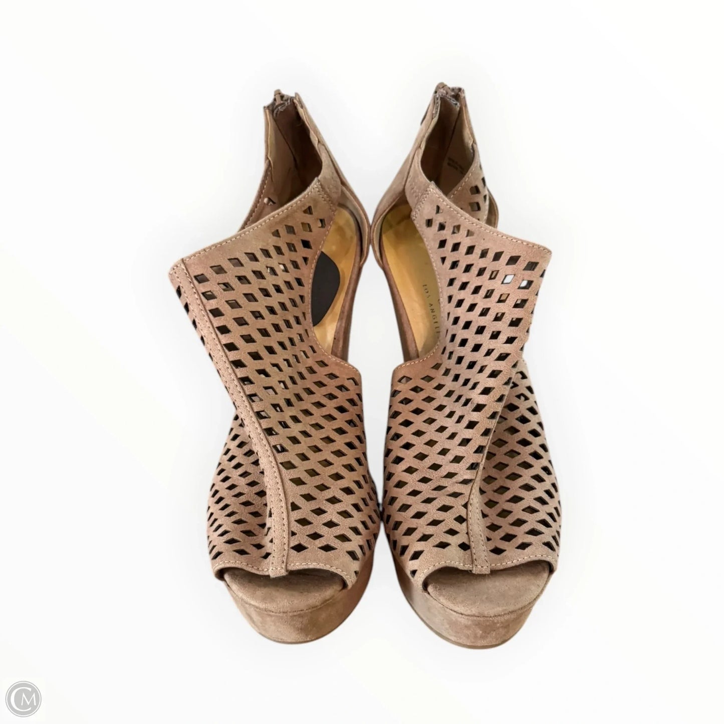 Sandals Heels Wedge By Chinese Laundry In Tan, Size: 7
