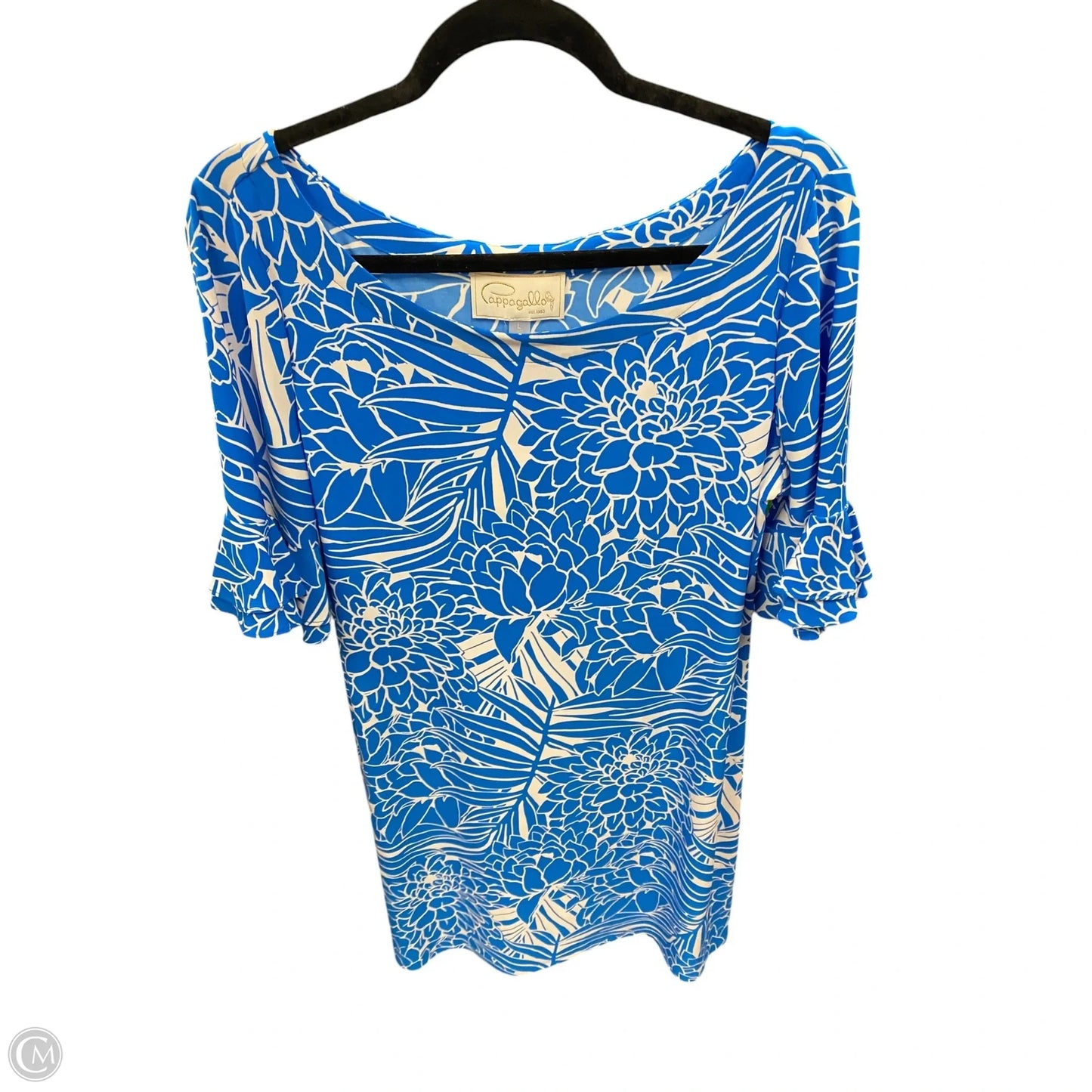 Dress Casual Short By Pappagallo In Blue & White, Size: L