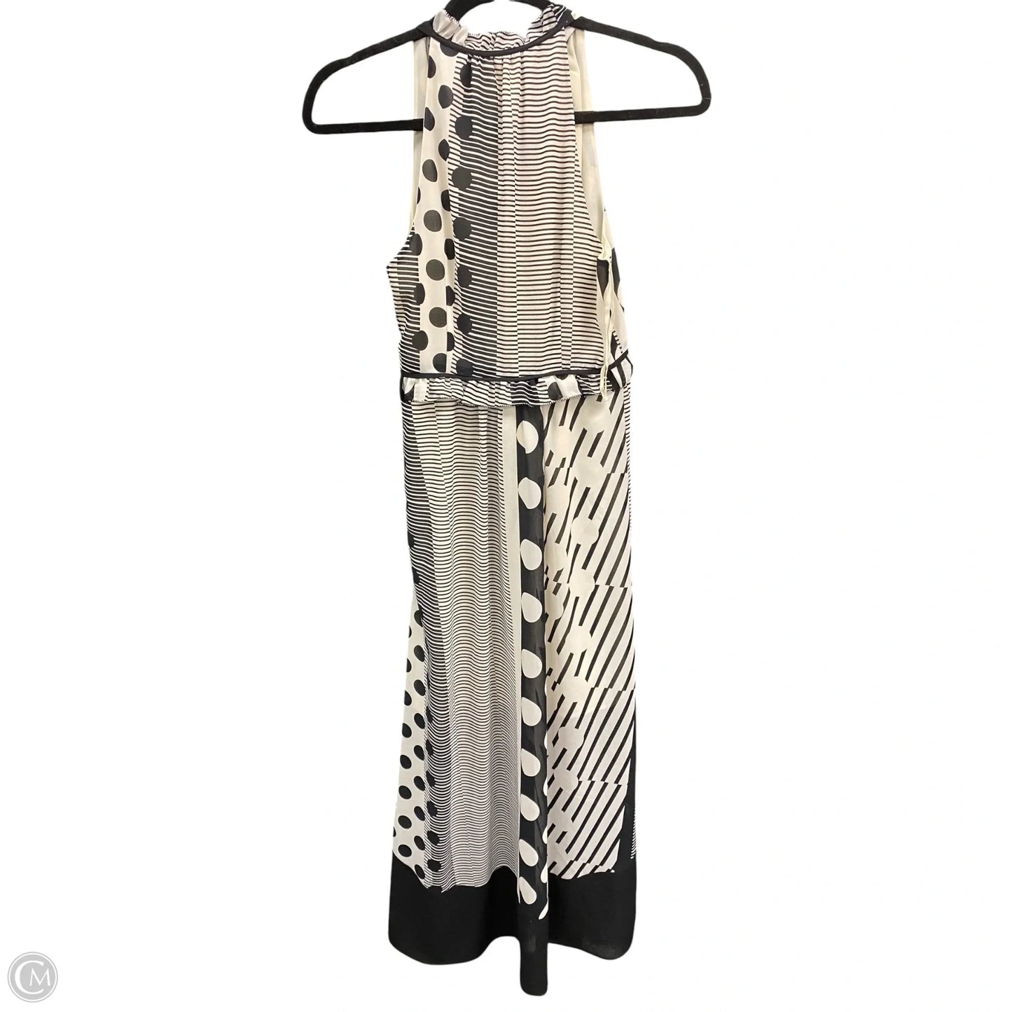 Dress Casual Maxi By Maeve In Black & Cream, Size: 0p