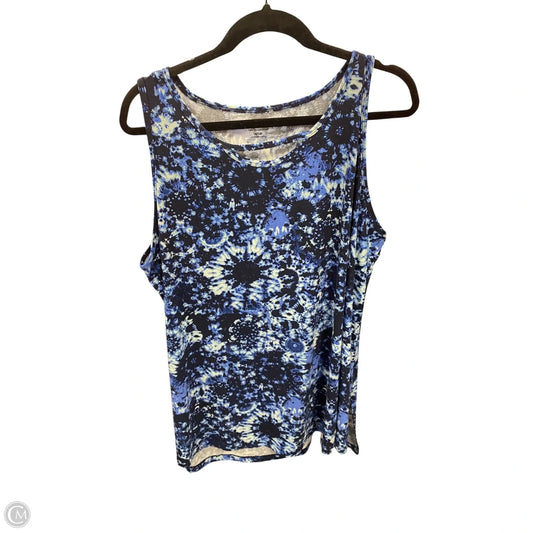 Top Sleeveless By Livi Active In Tie Dye Print, Size: 1x