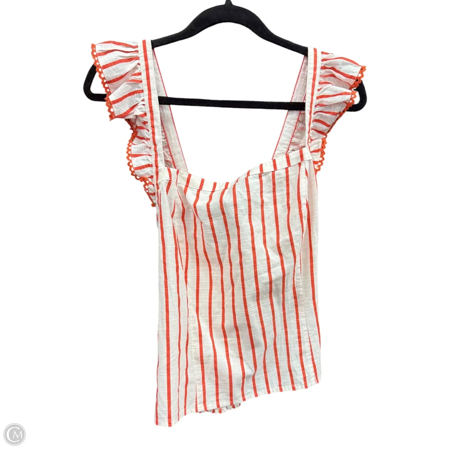 Top Sleeveless By Maeve In Striped Pattern, Size: L
