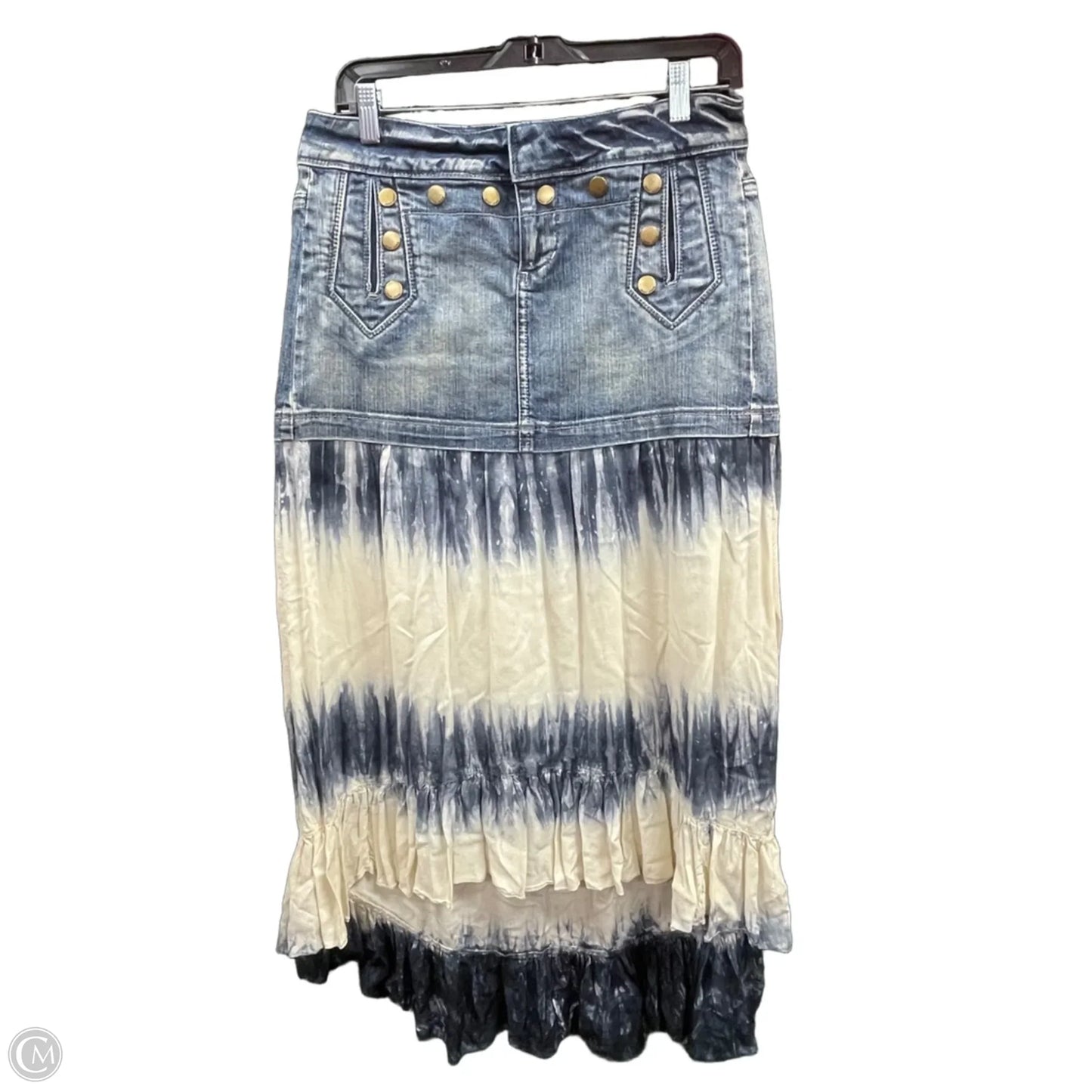 Skirt Maxi By Clothes Mentor In Blue & Cream, Size: M