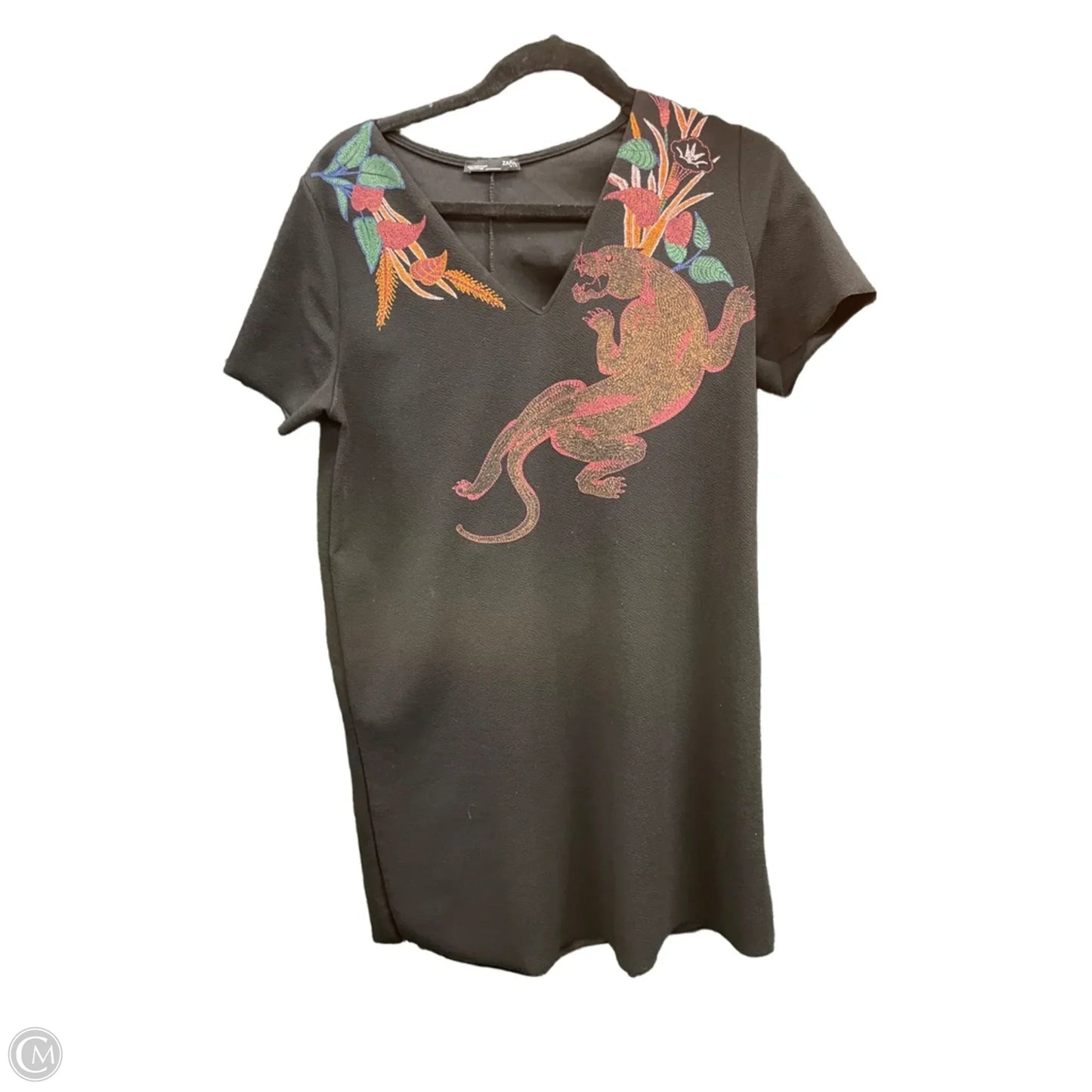 Dress Casual Short By Zara In Animal Print, Size: M