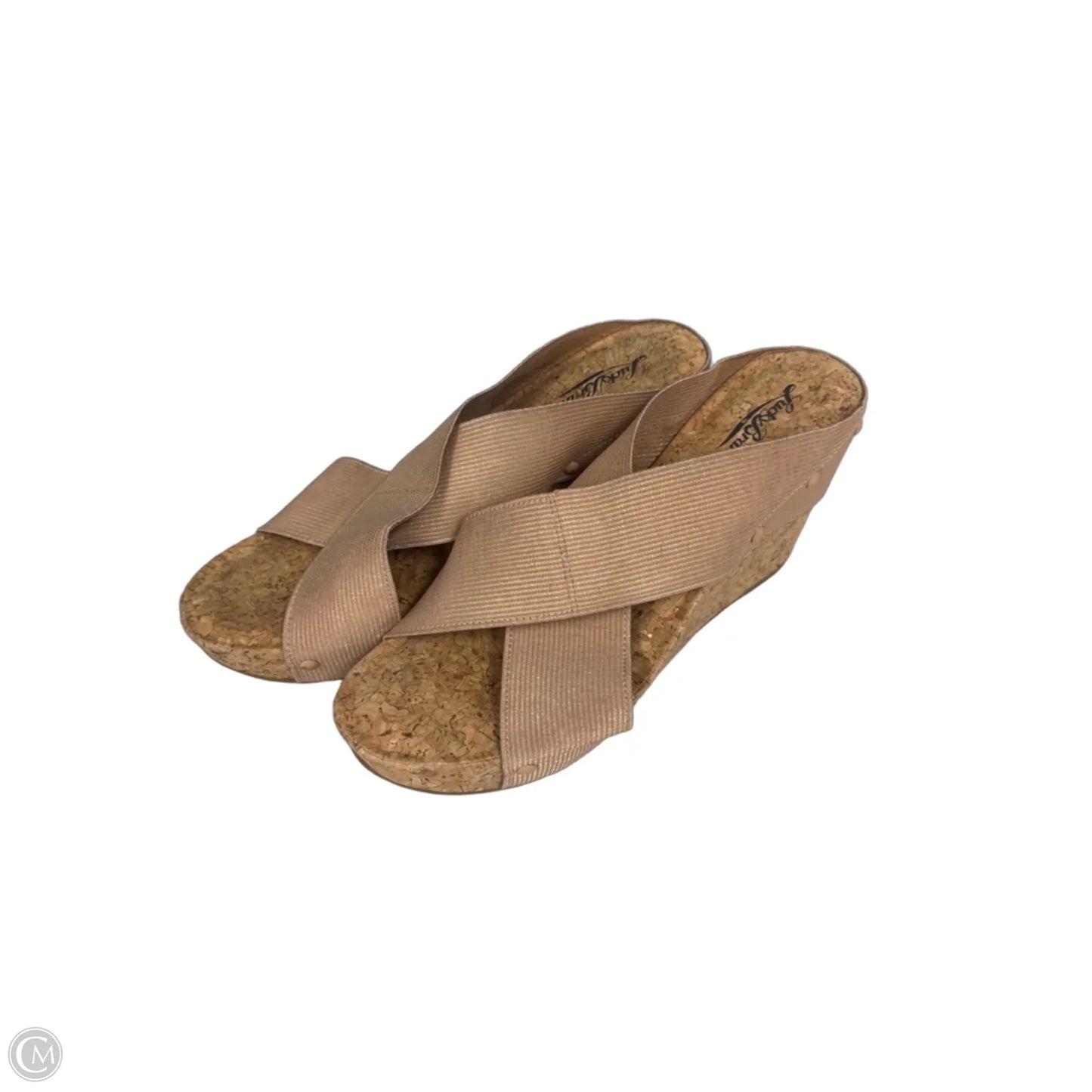 Sandals Heels Wedge By Lucky Brand In Tan, Size: 9.5