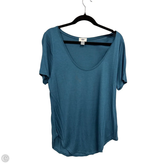 Top Short Sleeve Basic By Old Navy In Teal, Size: L