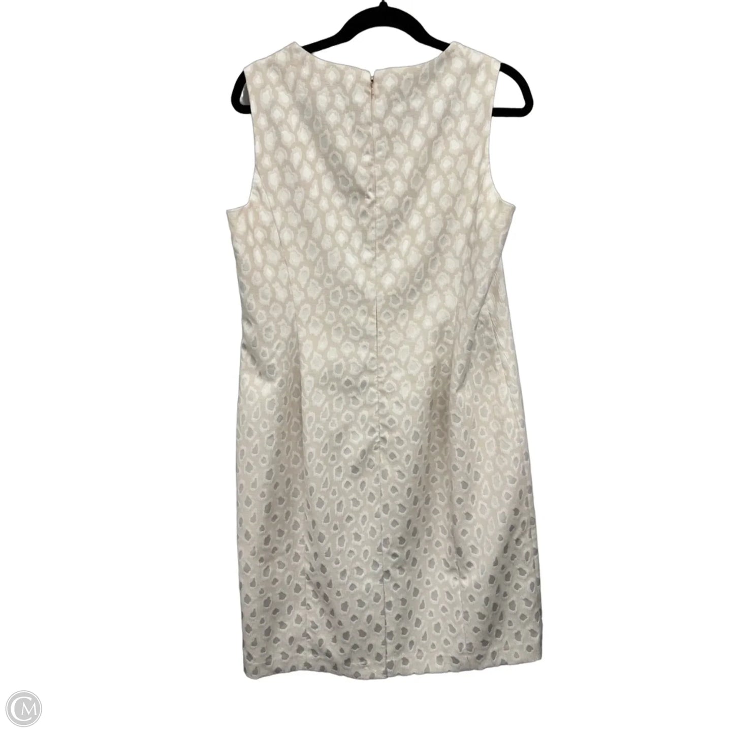 Dress Casual Midi By Calvin Klein In Cream & Tan, Size: 14