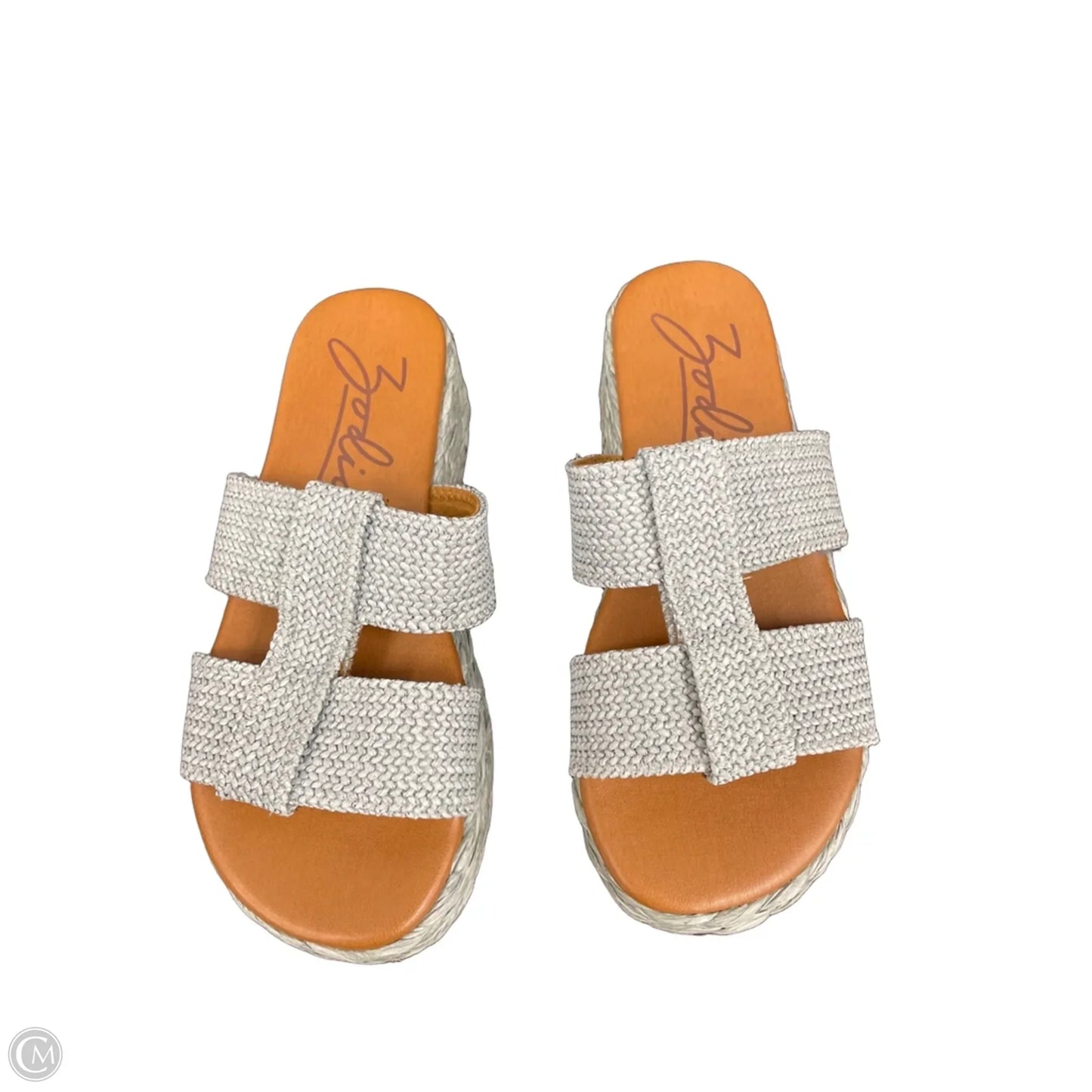 Sandals Heels Platform By Zodiac In Grey, Size: 11