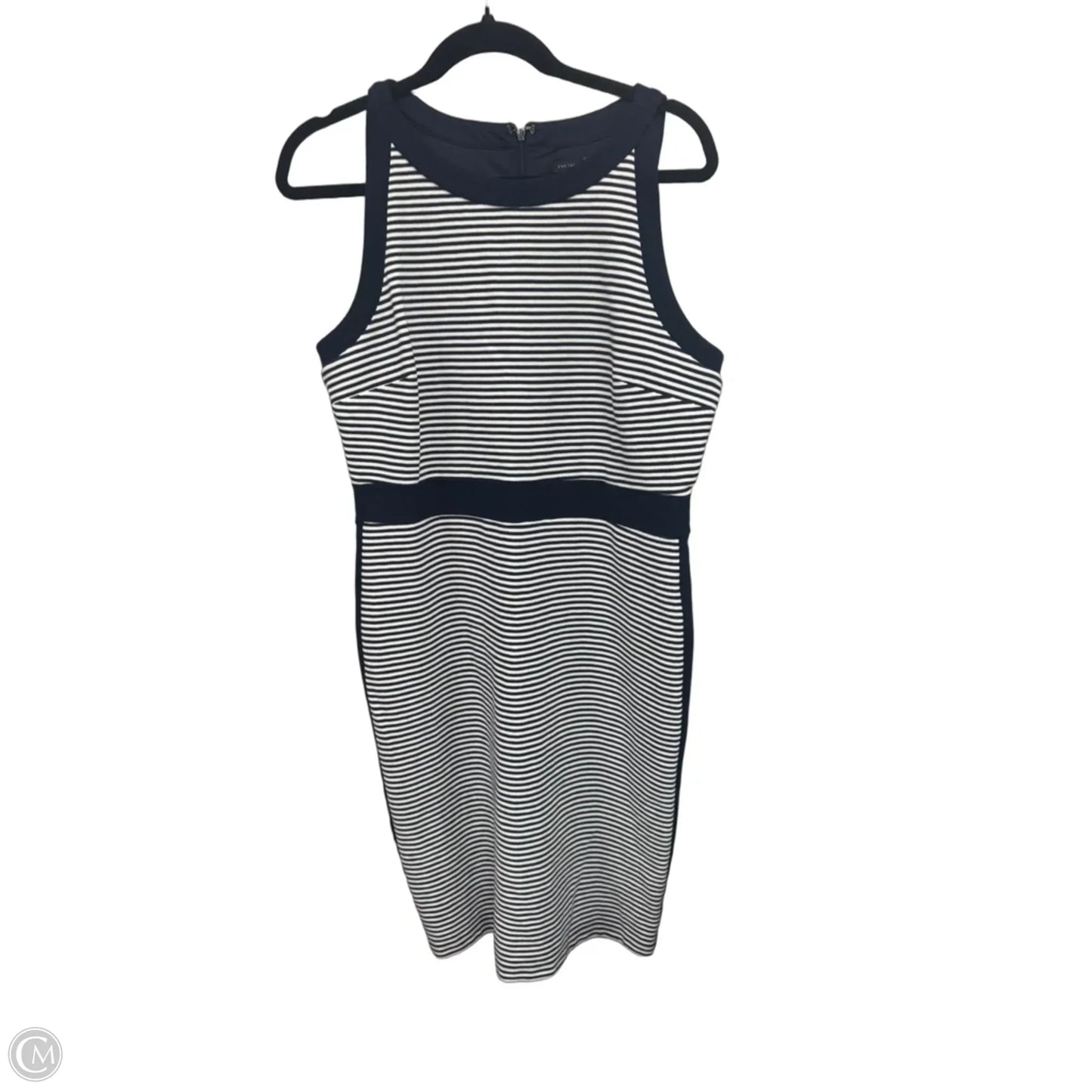 Dress Casual Midi By Ann Taylor In Striped Pattern, Size: 12