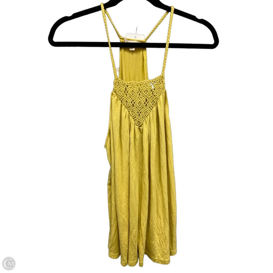 Top Sleeveless By Hem & Thread In Gold, Size: M