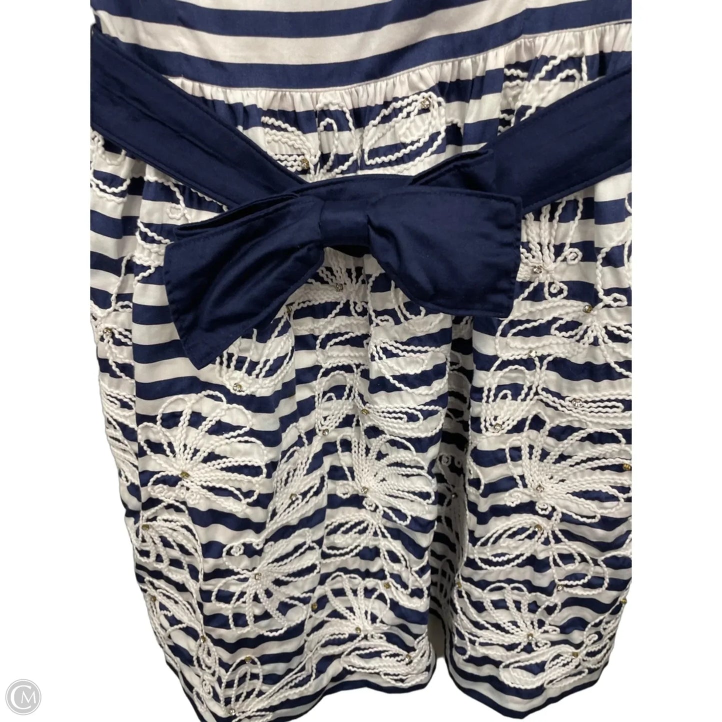 Dress Designer By Lilly Pulitzer In Blue & White, Size: 10