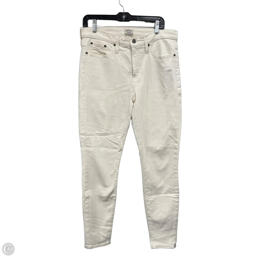 Jeans Skinny By J. Crew In Cream, Size: 14