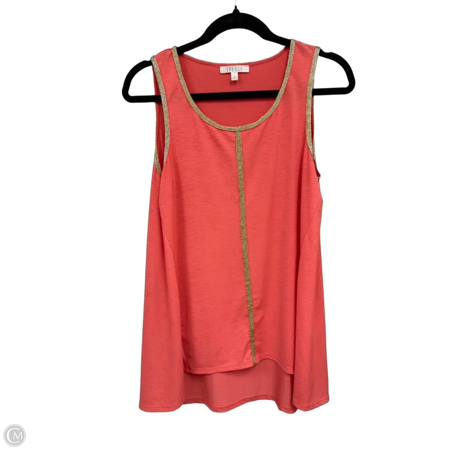Top Sleeveless By Spense In Gold & Orange, Size: M