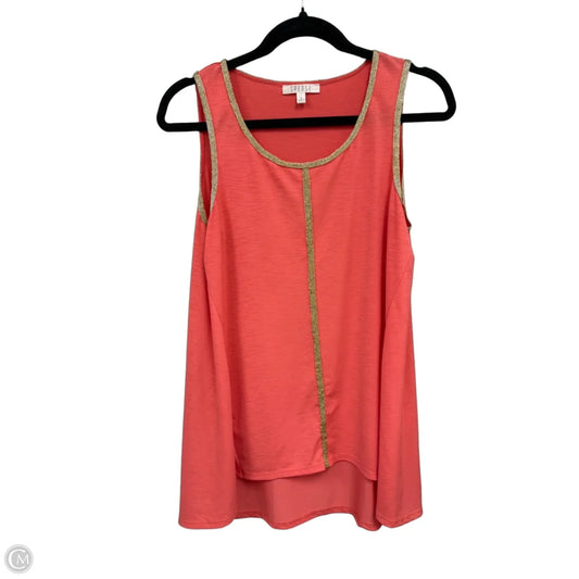 Top Sleeveless By Spense In Gold & Orange, Size: M