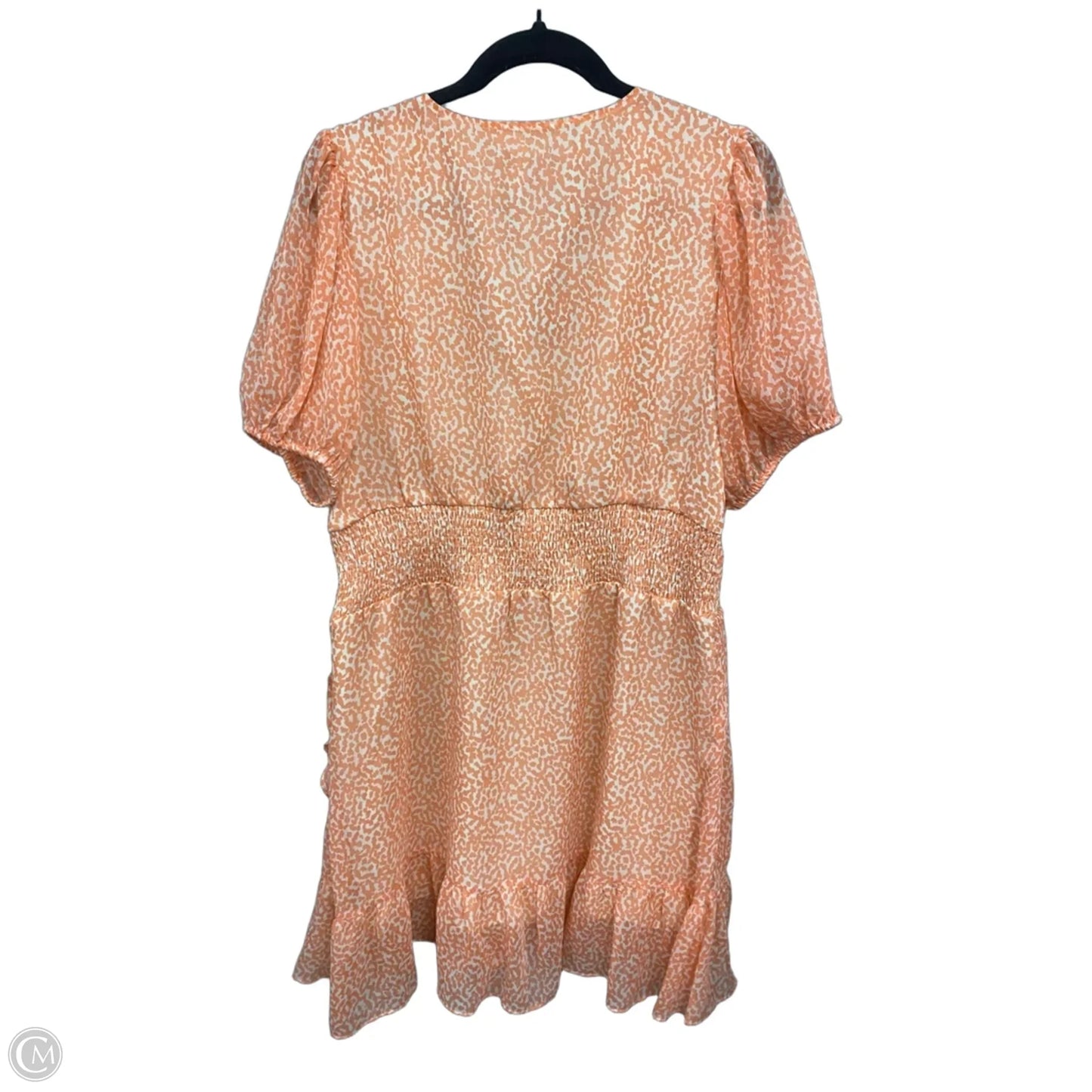 Dress Casual Short By Express In Cream & Orange, Size: Xl