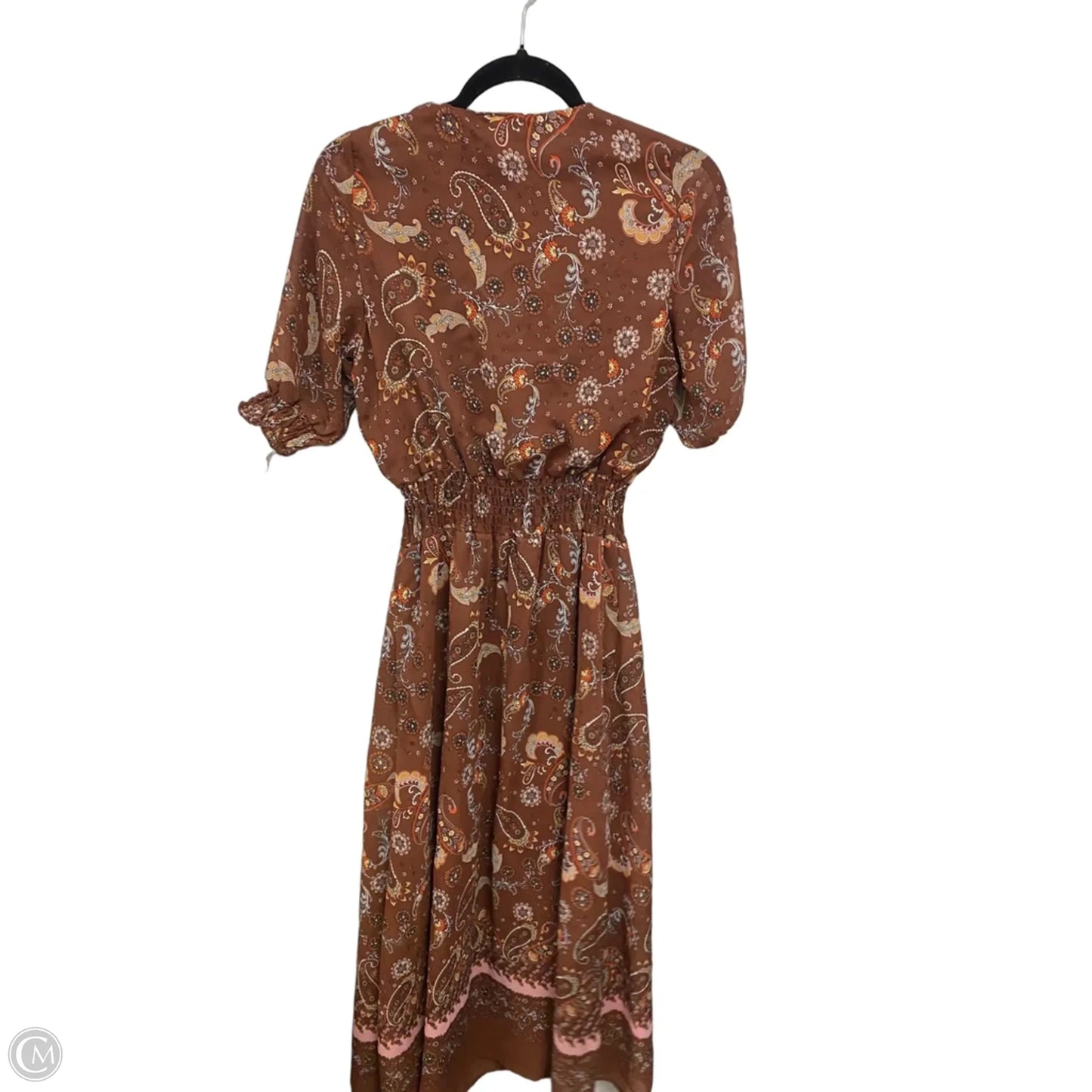 Dress Casual Maxi By Robert Louis In Brown & Orange, Size: M