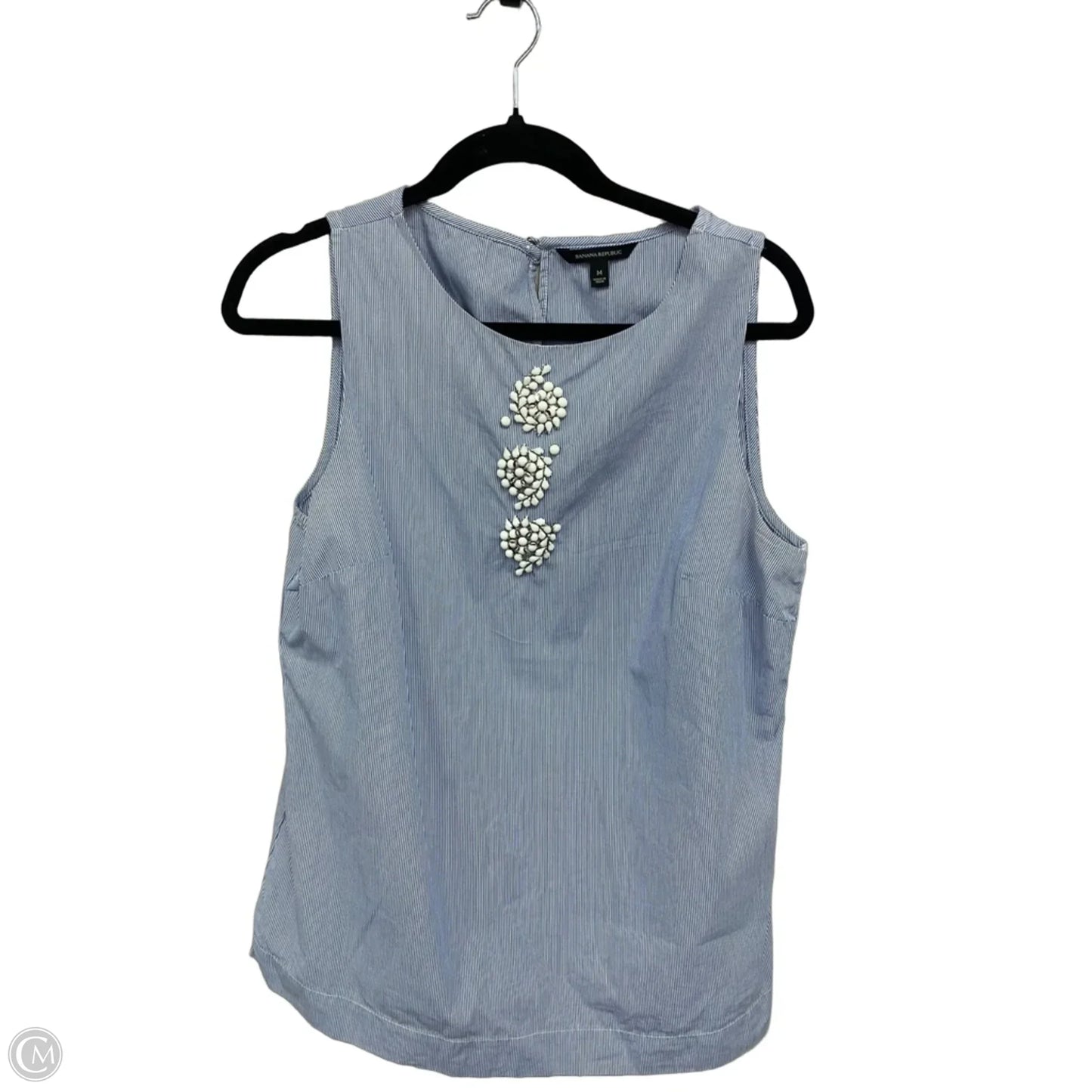 Top Sleeveless By Banana Republic In Striped Pattern, Size: M
