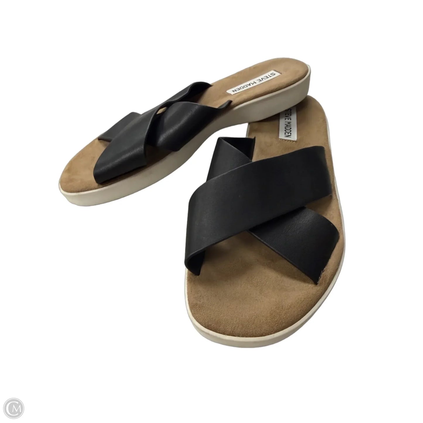 Sandals Flats By Steve Madden In Black, Size: 7.5