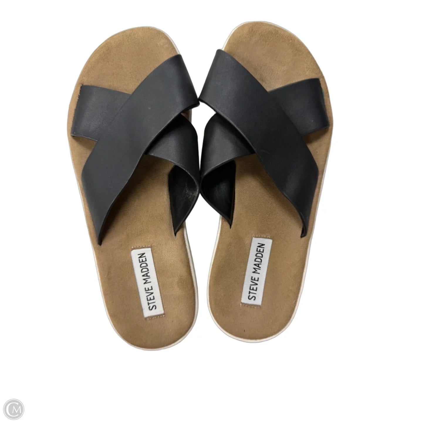 Sandals Flats By Steve Madden In Black, Size: 7.5