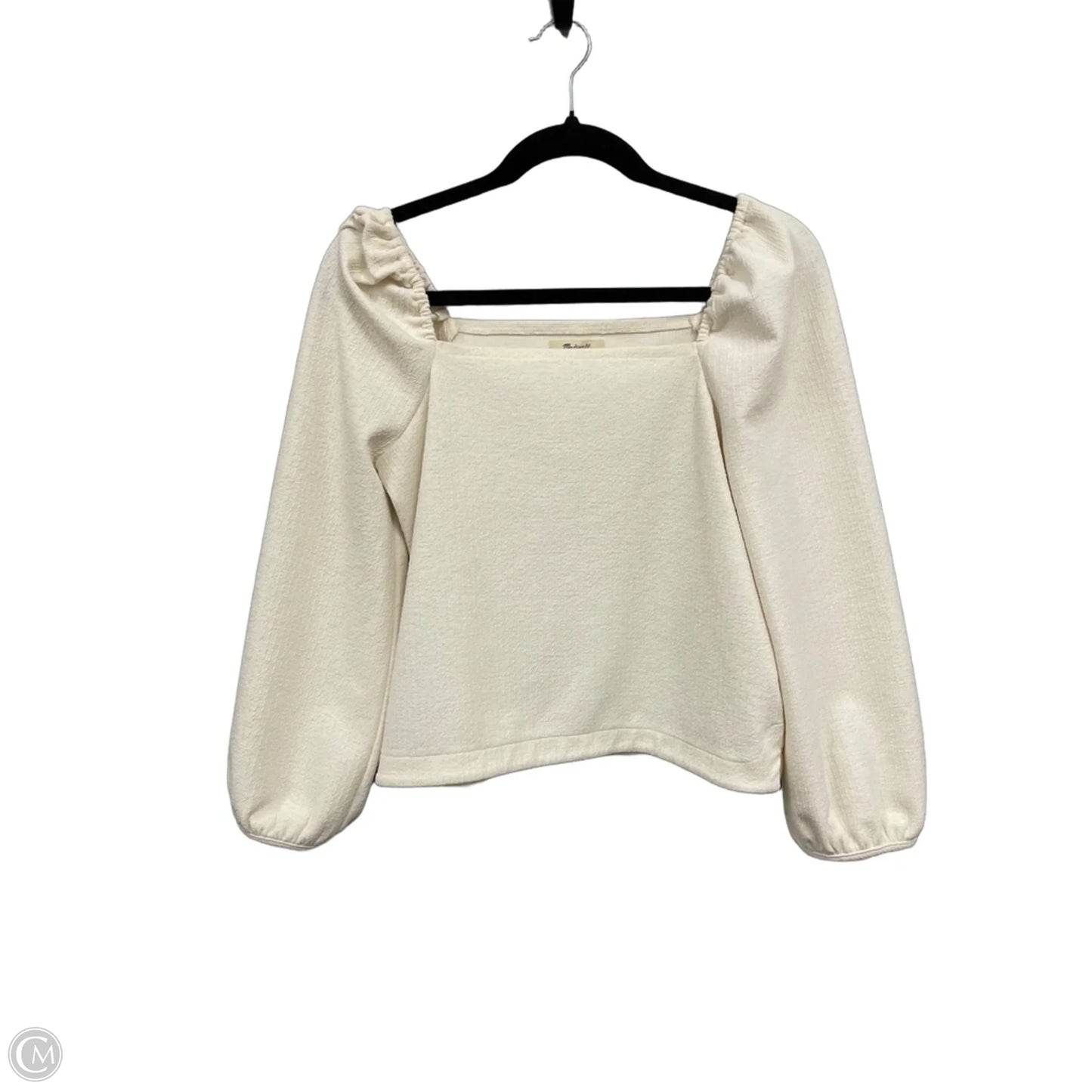 Top Long Sleeve By Madewell In Cream, Size: S
