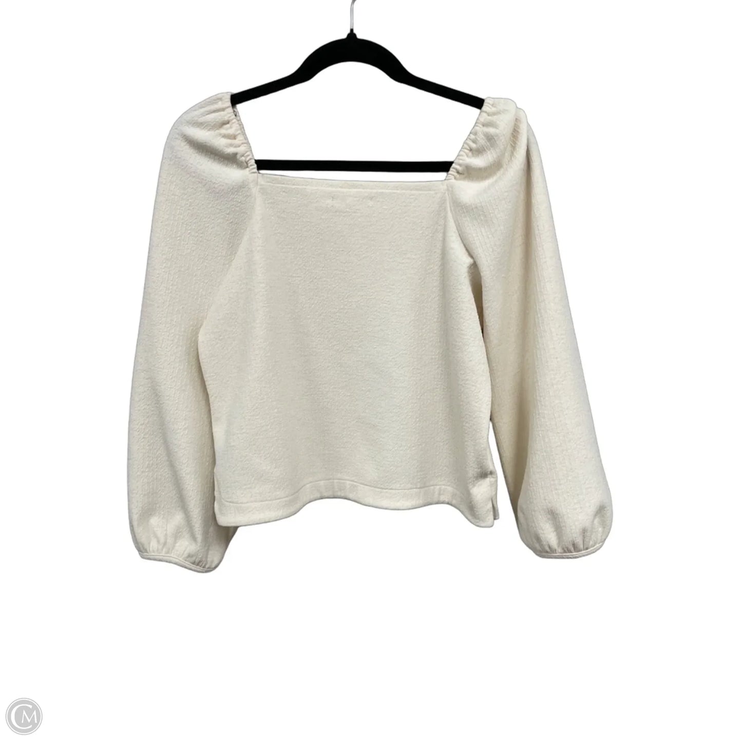 Top Long Sleeve By Madewell In Cream, Size: S