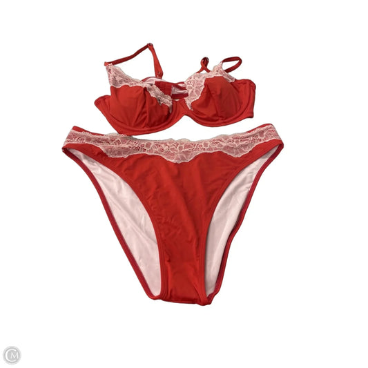 Swimsuit 2pc By Cupshe In Cream & Orange, Size: L