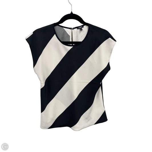 Top Short Sleeve By Express In Black & Cream, Size: S