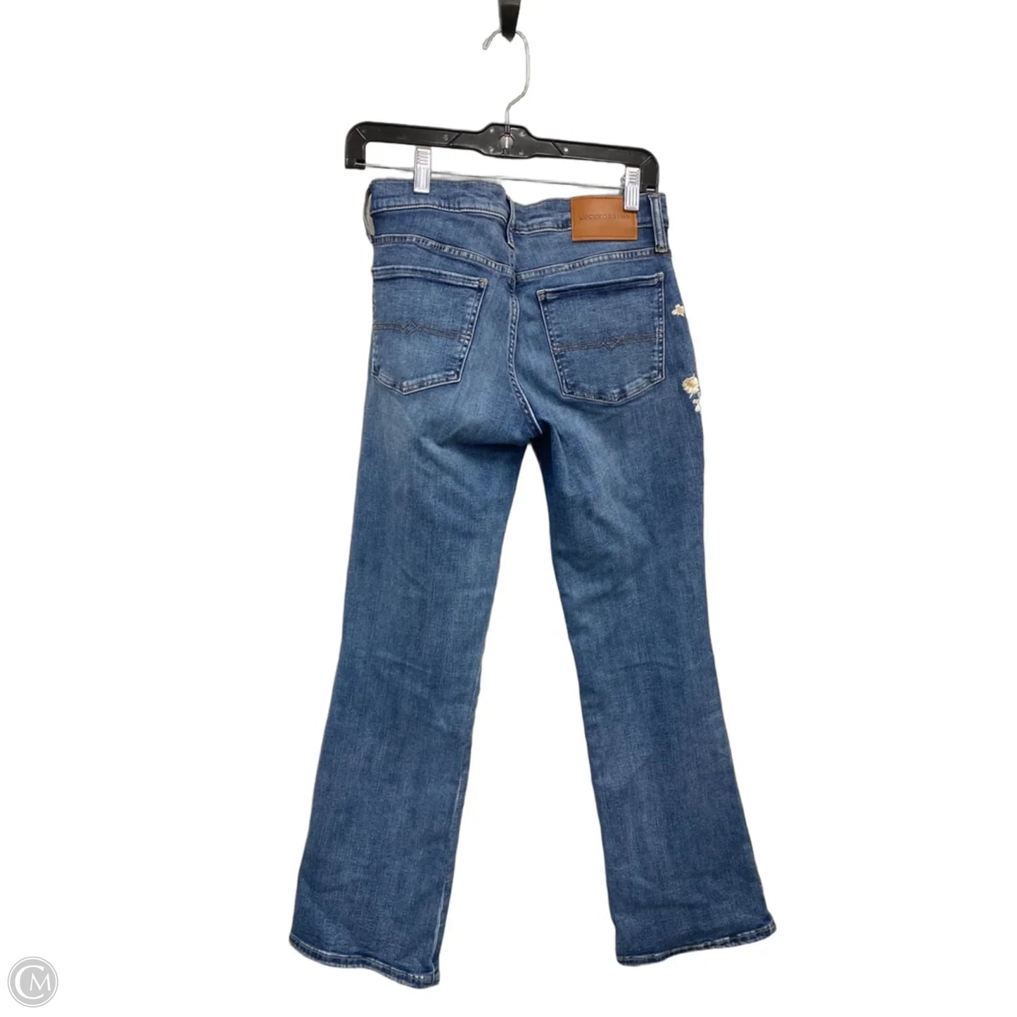 Jeans Flared By Lucky Brand In Blue & Cream, Size: 4