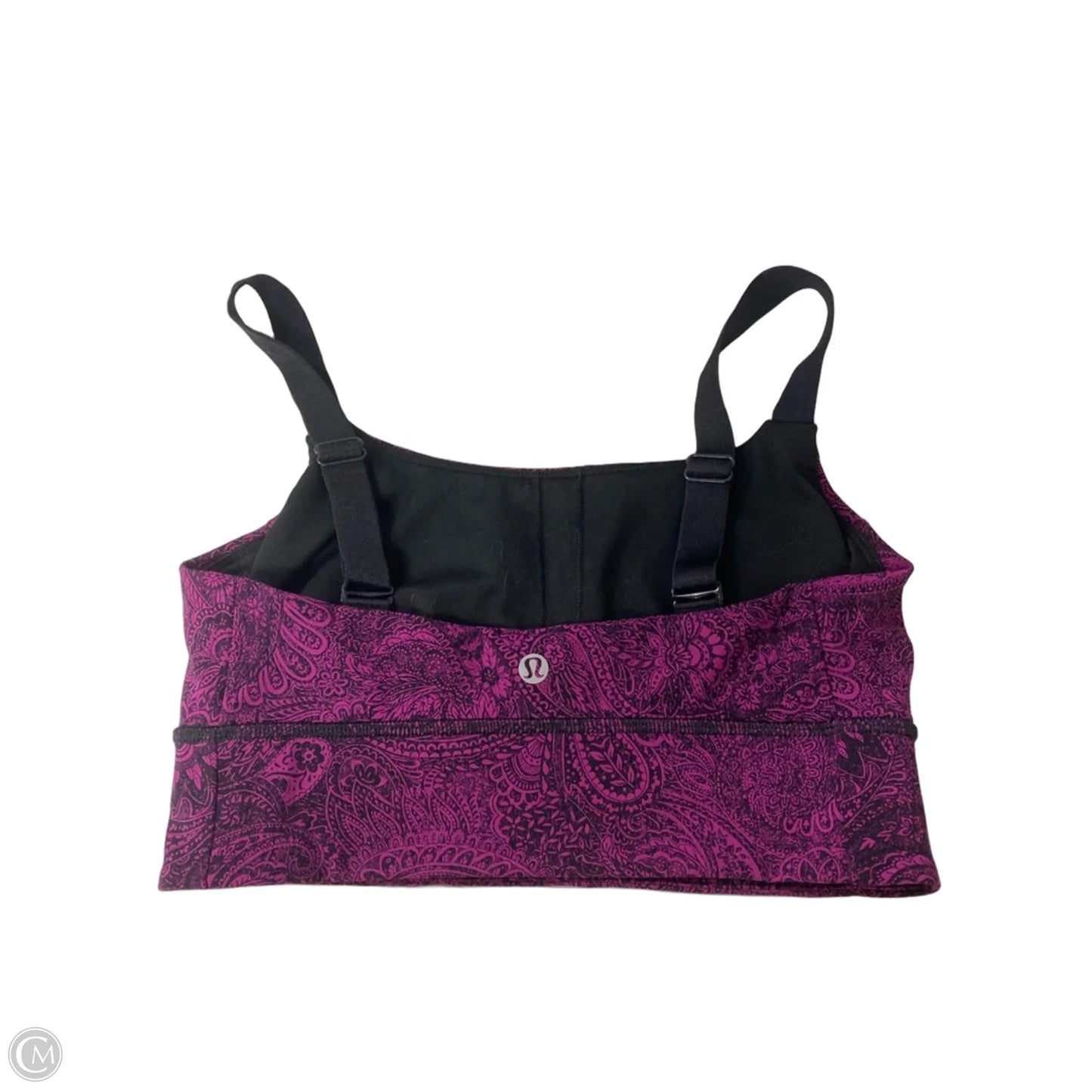 Athletic Bra By Lululemon In Black & Pink, Size: 6