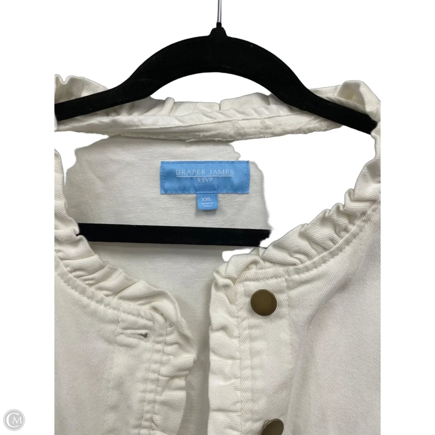 Jacket Denim By Draper James In Cream, Size: Xxl