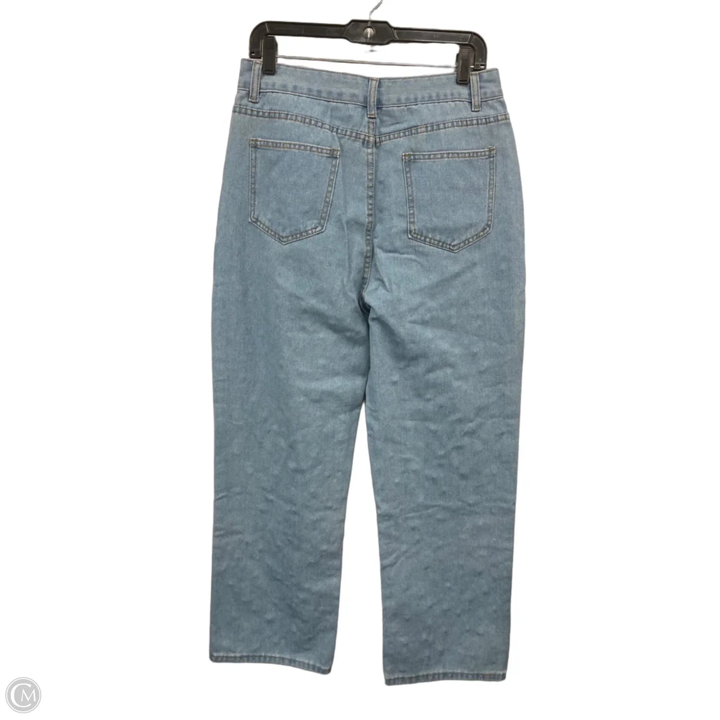 Jeans Wide Leg By Clothes Mentor In Blue & White, Size: L