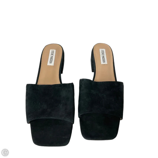 Sandals Heels Block By Steve Madden In Black, Size: 8