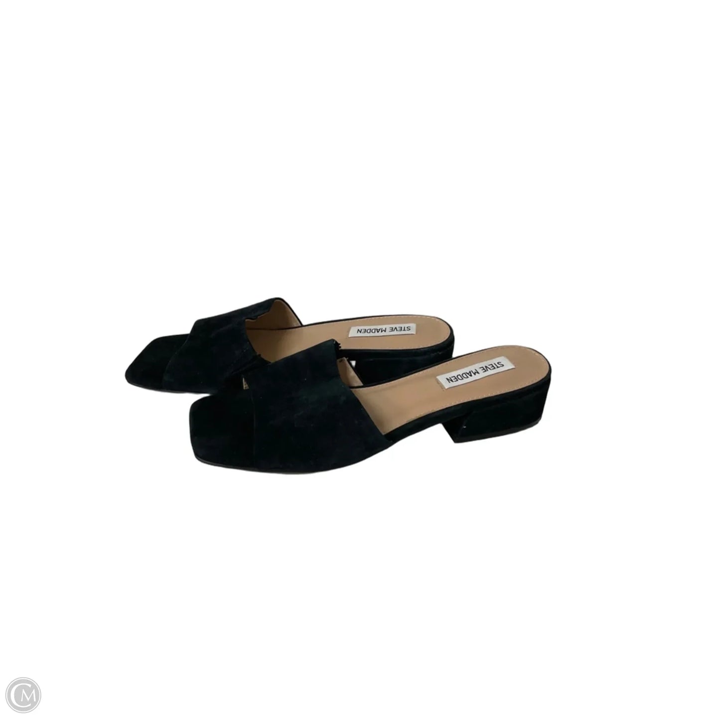 Sandals Heels Block By Steve Madden In Black, Size: 8