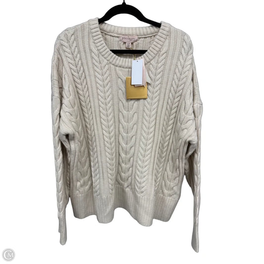 Sweater By Philosophy In Cream, Size: Xl