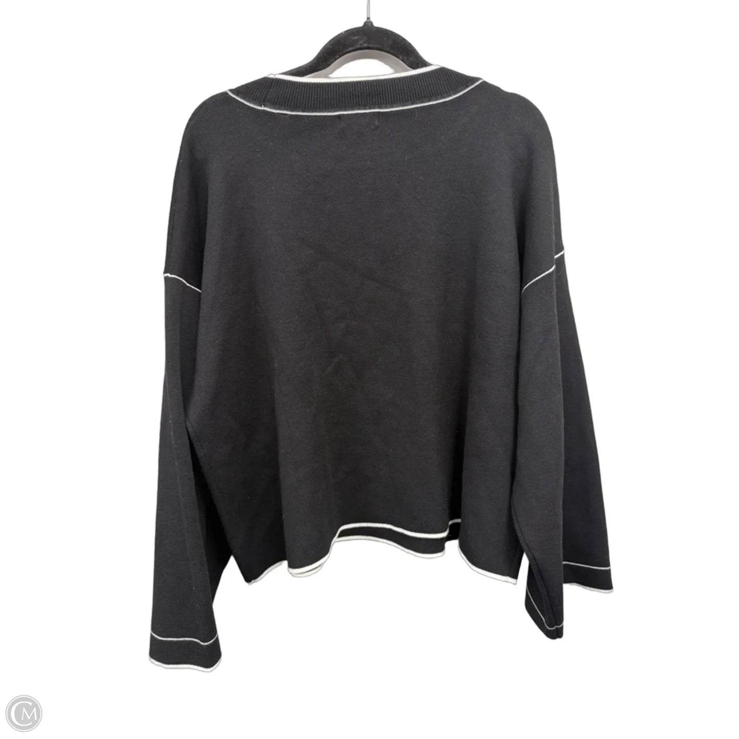 Sweater By Max Studio In Black & Cream, Size: Xl