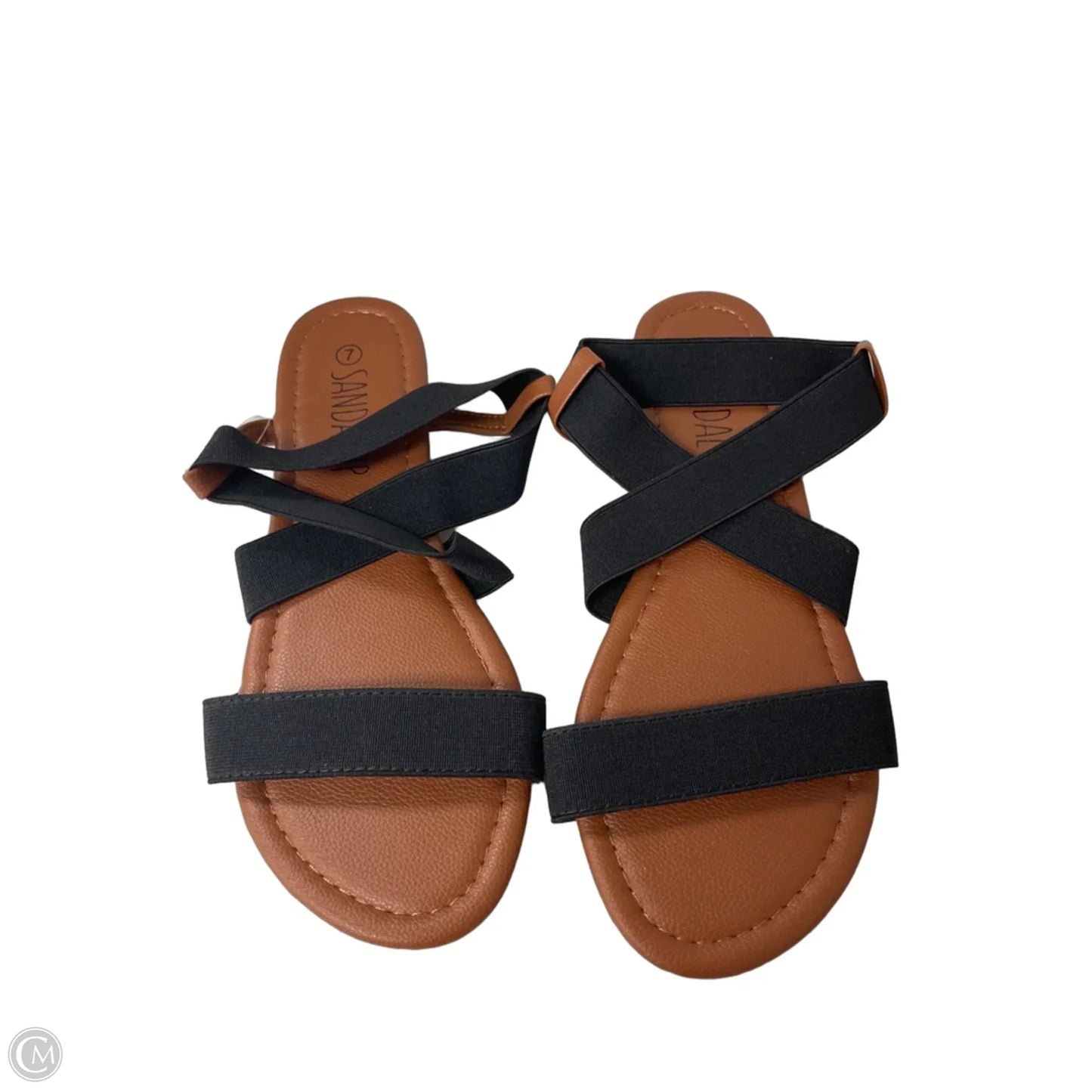 Sandals Flats By Clothes Mentor In Black, Size: 7