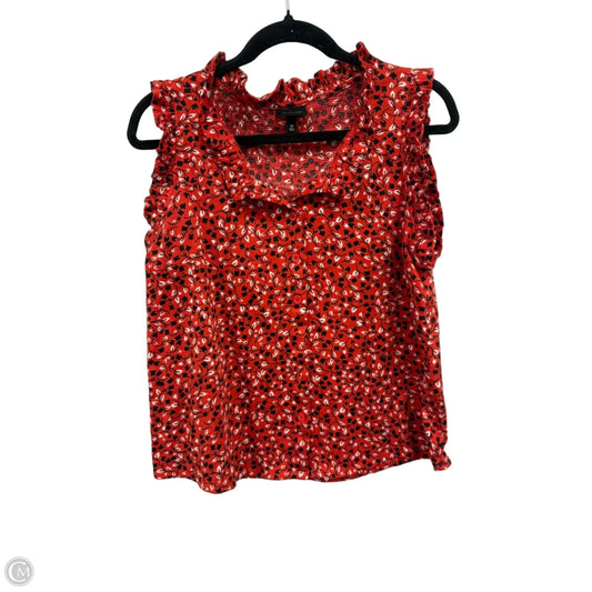 Top Sleeveless By Who What Wear In Black & Red, Size: M