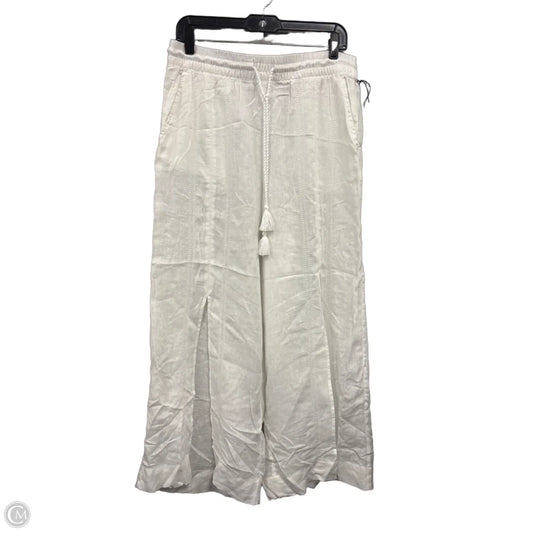 Pants Wide Leg By Tahari In White, Size: L