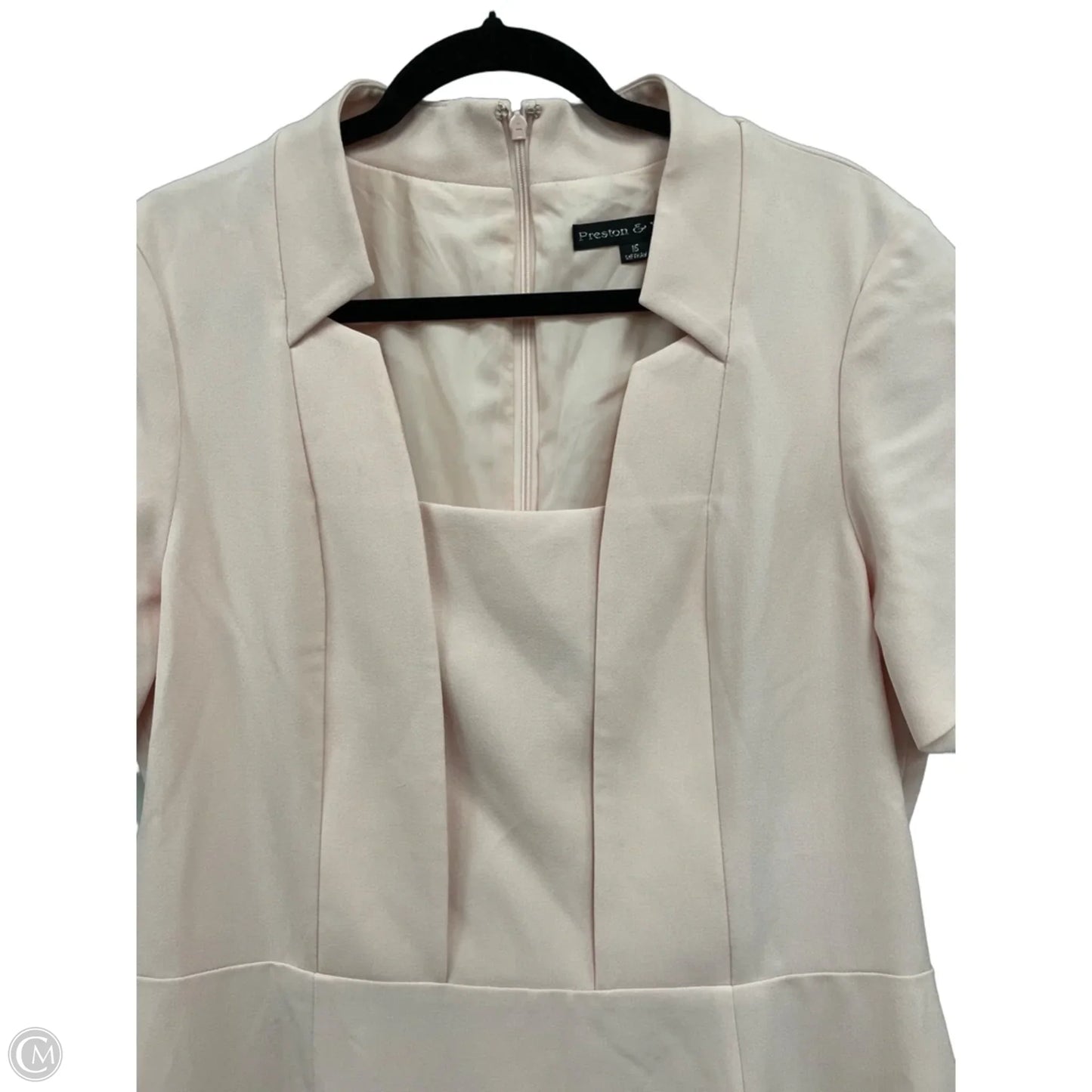 Dress Casual Midi By Clothes Mentor In Peach, Size: 16