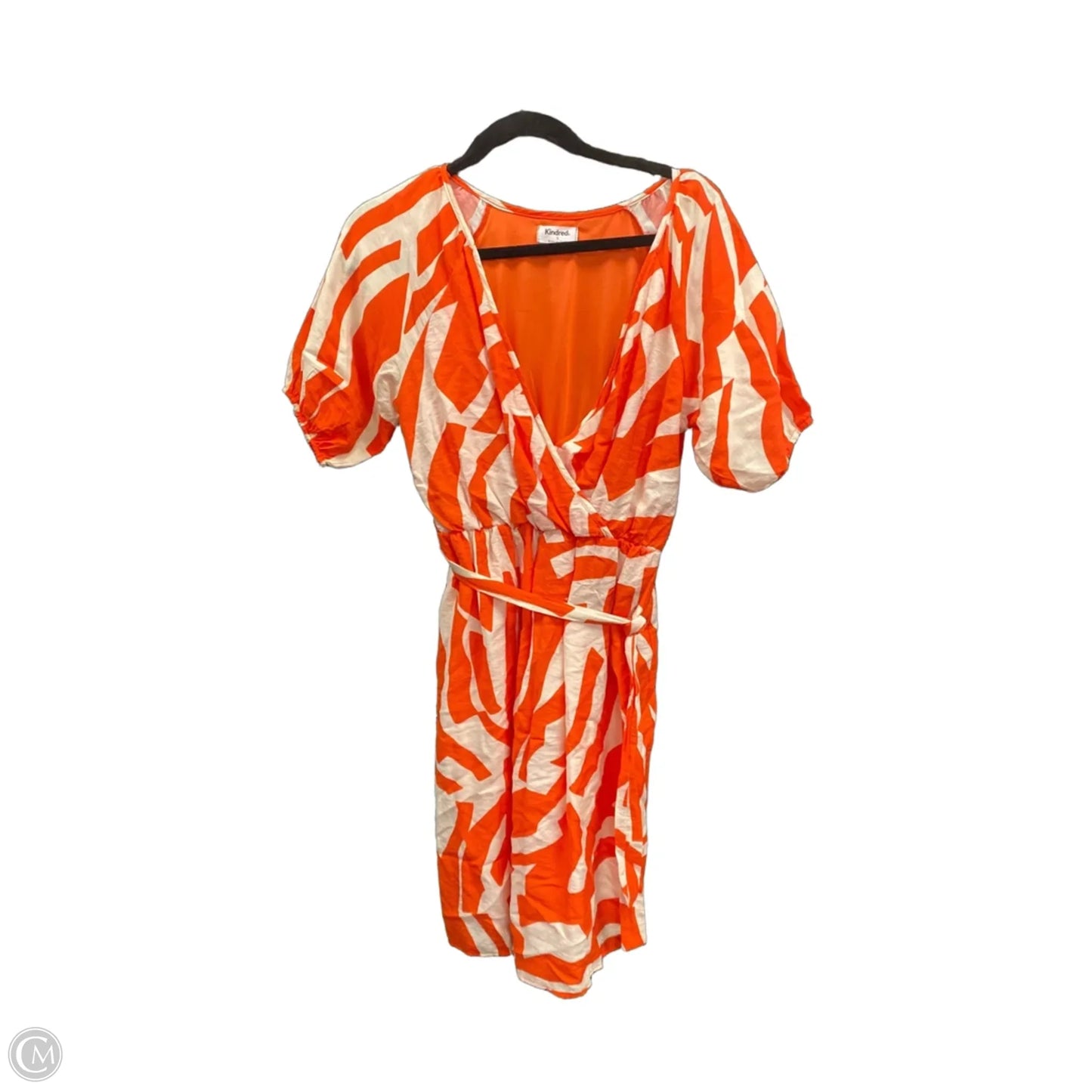 Dress Casual Short By Clothes Mentor In Cream & Orange, Size: S