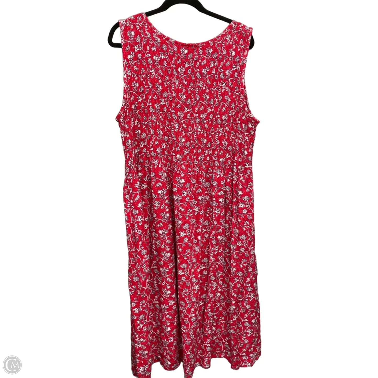 Dress Casual Midi By Croft And Barrow In Floral Print, Size: 2x