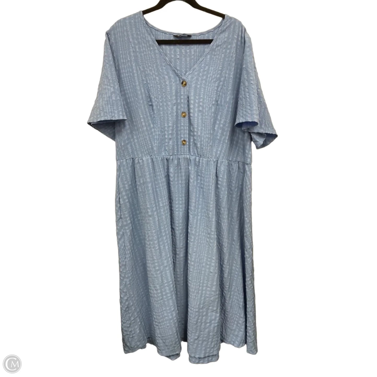 Dress Casual Midi By Bloomchic In Blue, Size: 3x