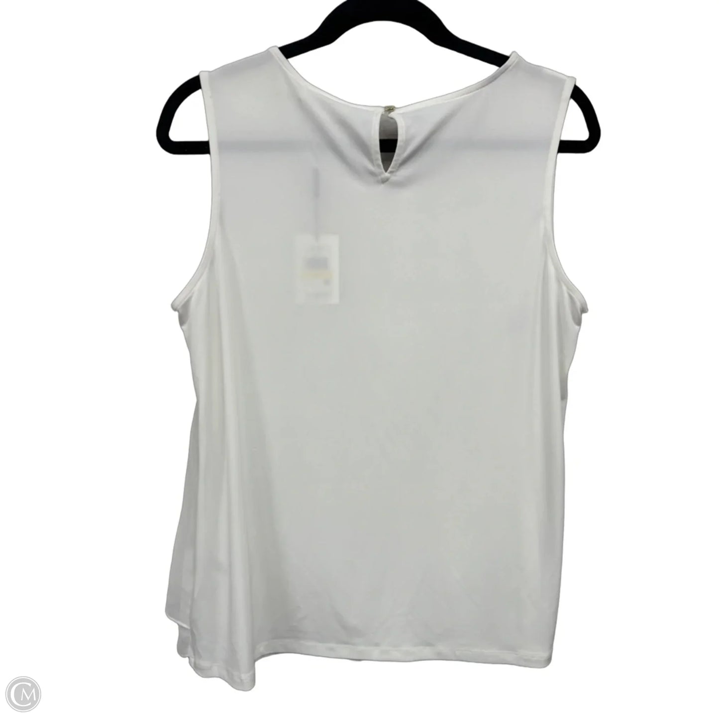 Top Sleeveless By Calvin Klein In Cream, Size: M
