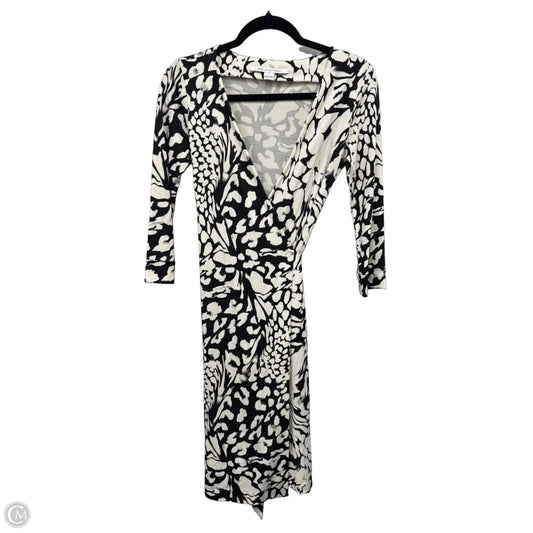 Dress Designer By Diane Von Furstenberg In Black & Cream, Size: 4
