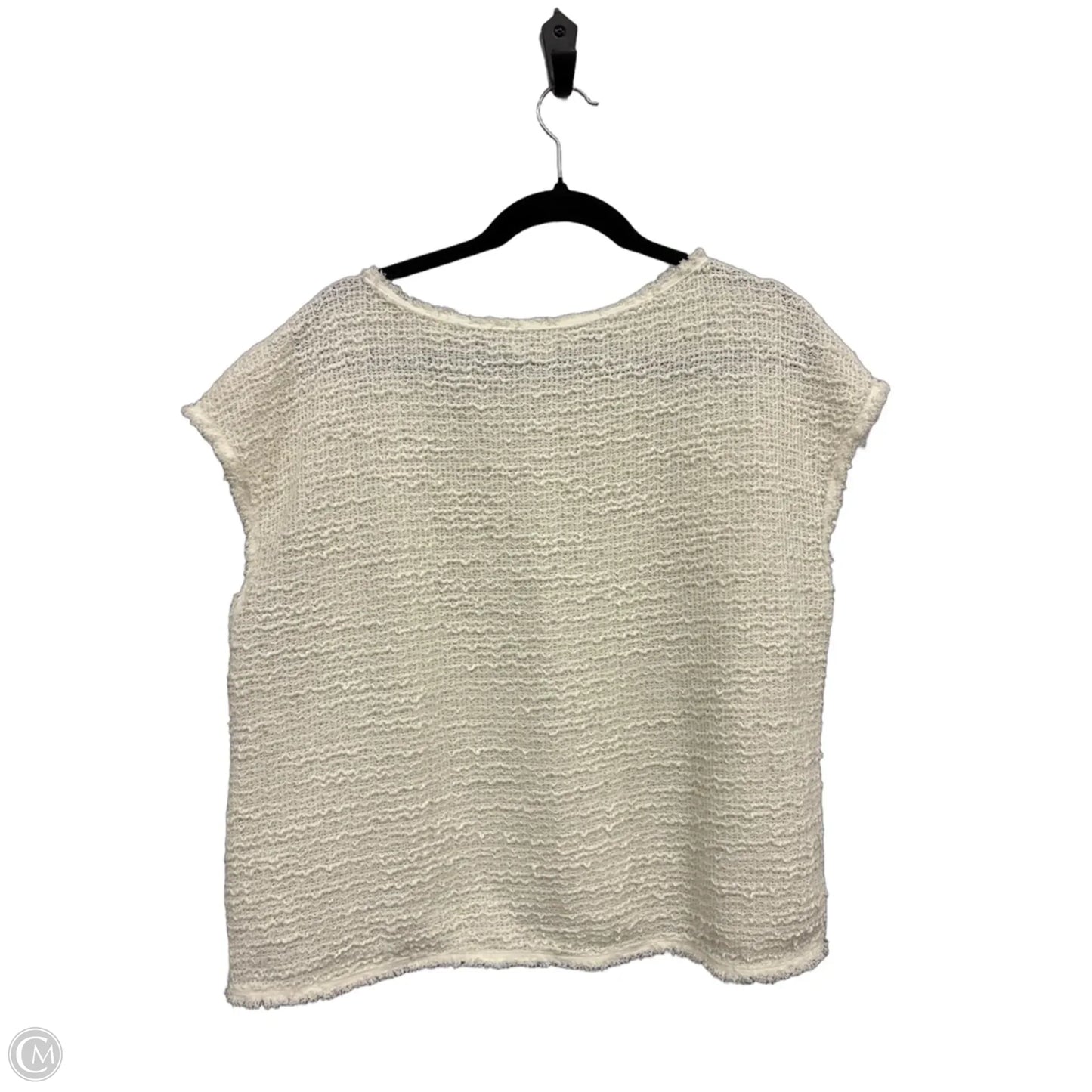 Top Short Sleeve By Max Studio In Cream, Size: Xl