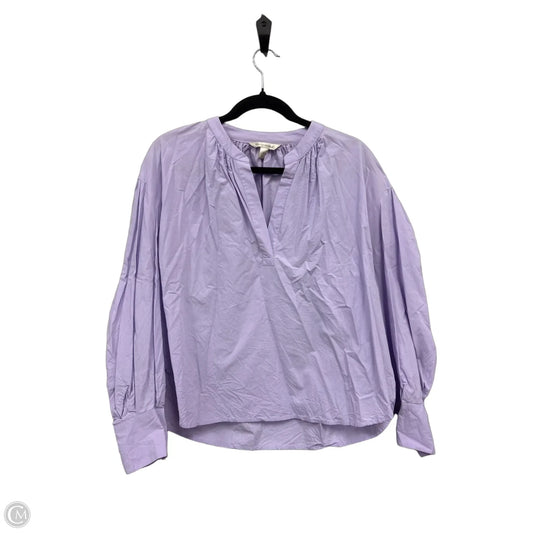 Top Long Sleeve By Banana Republic In Purple, Size: M